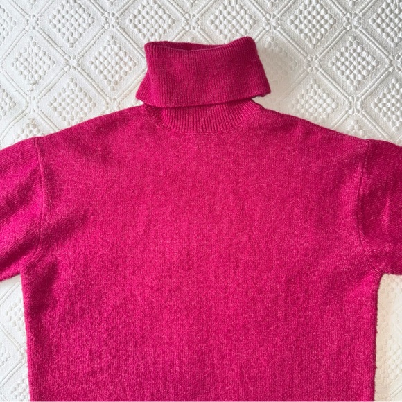 Mango Cranberry Pink Turtleneck Sweater Dress, Oversized XS - Picture 5 of 7